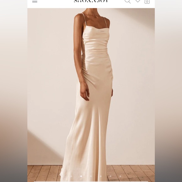 SHONA JOY LA LUNE LACE BACK MAXI DRESS - CREAM - Picture 3 of 5